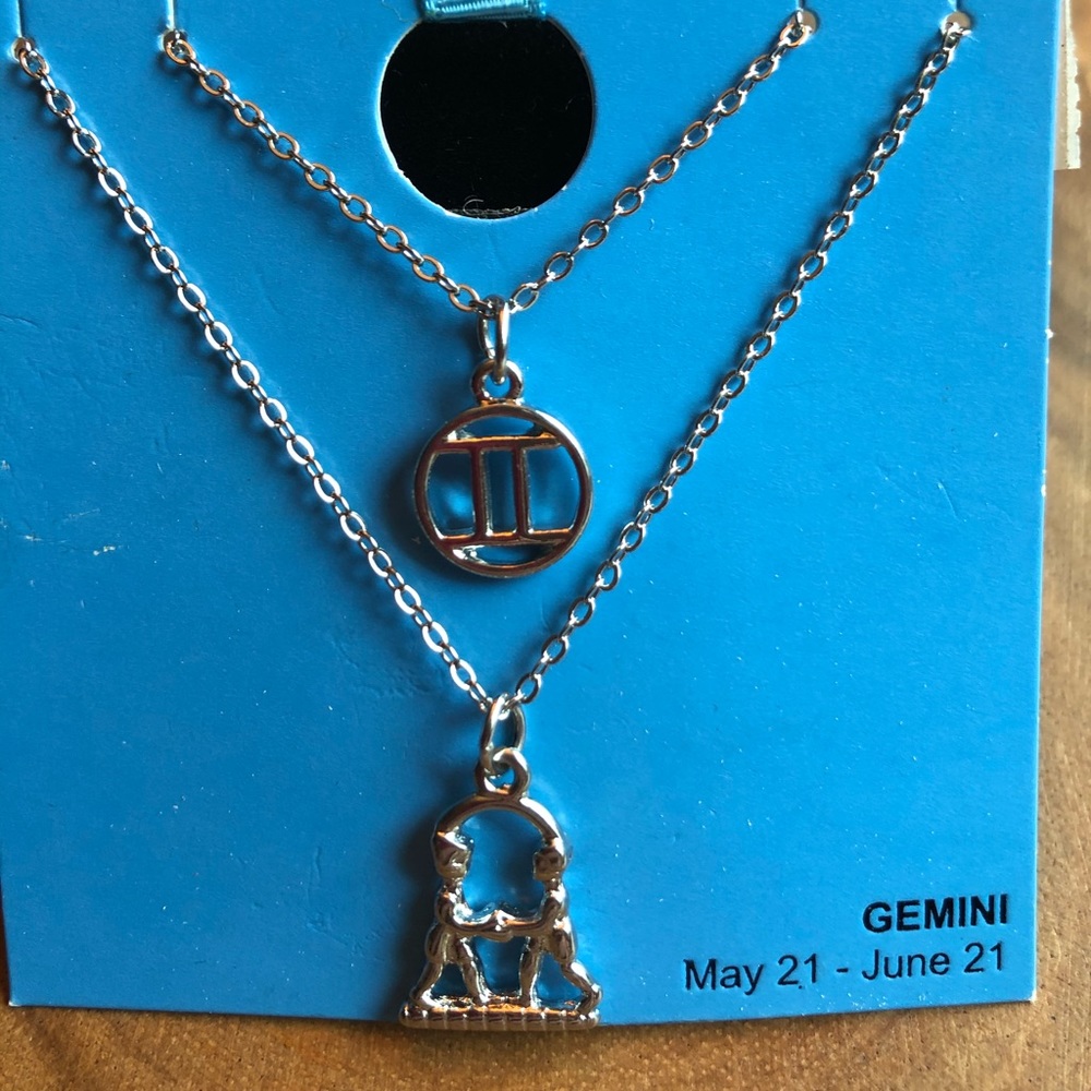 BNIB 2-pc Gemini Pendant Set, Silver
